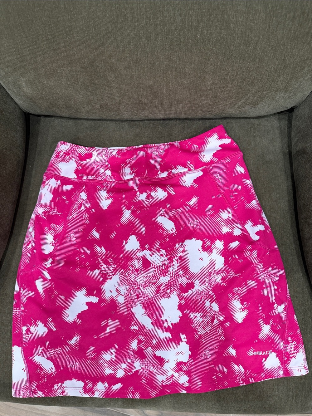 Hot Pink & White A-Line Athletic Skirt